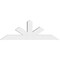 Ekena Millwork Saratoga Architectural Grade PVC Gable Bracket, 48"W x 16"H x 4"D x 4"F, 8/12 Pitch GBP048X16X0404SAR00 - alternate 3